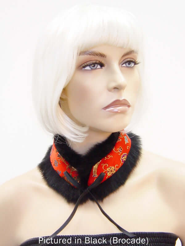 Possum Fur Mandarin Collar