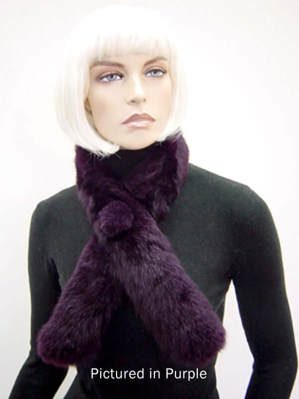 Possum Fur Roll Collar with Button