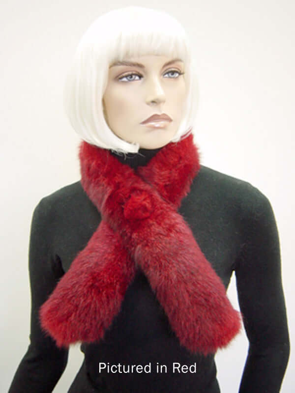 Possum Fur Roll Collar with Button