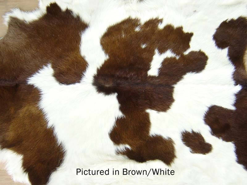 New Zealand Friesian spotted cow skin leather hides in natural and dyed colors. Great for rug or chair cover