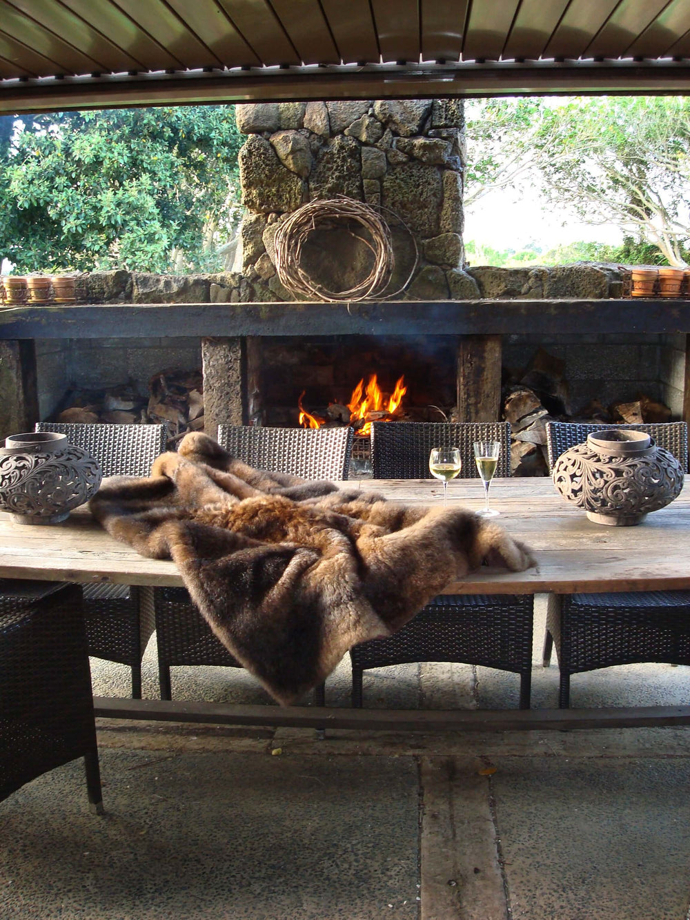 Possum Fur Half Bed Throw - Queen Size