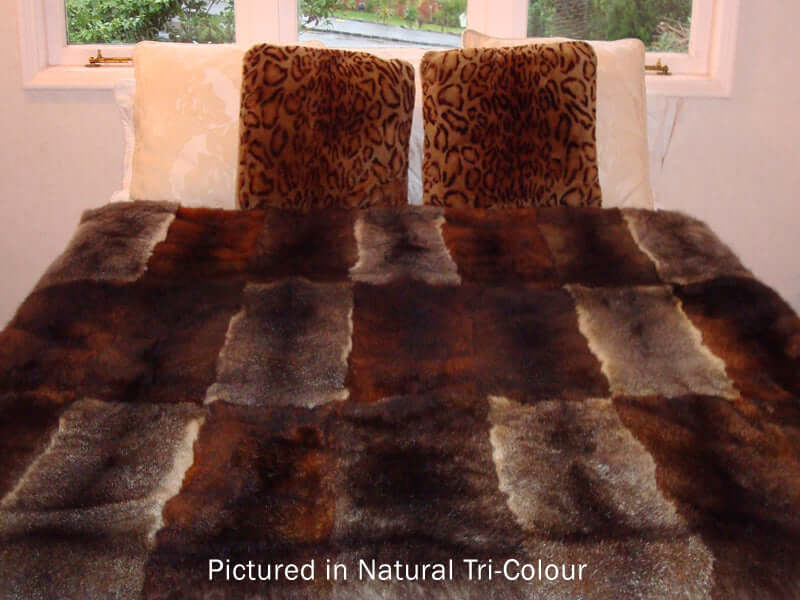 Possum Fur Full Bed Throw - King Size