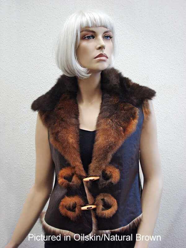 Possum Fur Raw Edge Vest