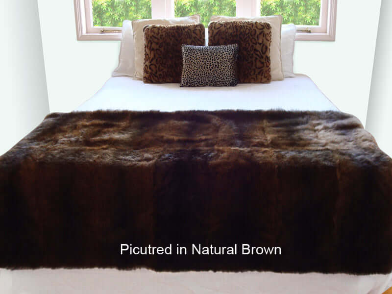 Possum Fur Half Bed Throw - King Size