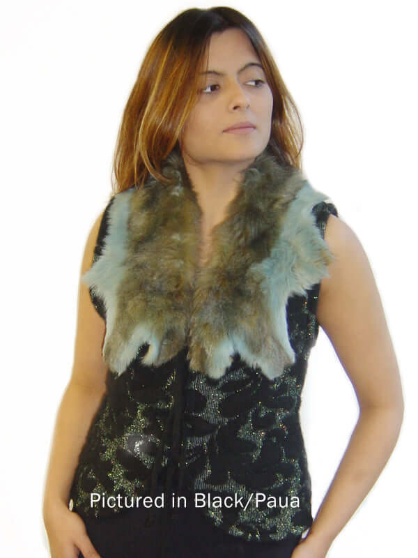 Possum Merino Glitteratti Vest (less fur)