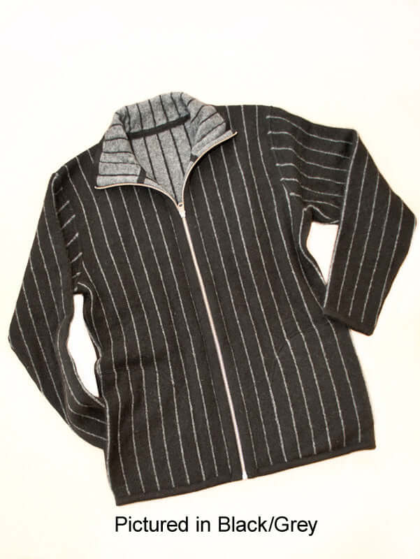 Possum Merino Pinstripe Knitwear Jacket