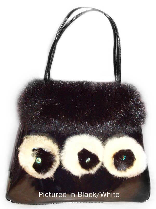 Possum Fur Rose Bag with 3 Roses