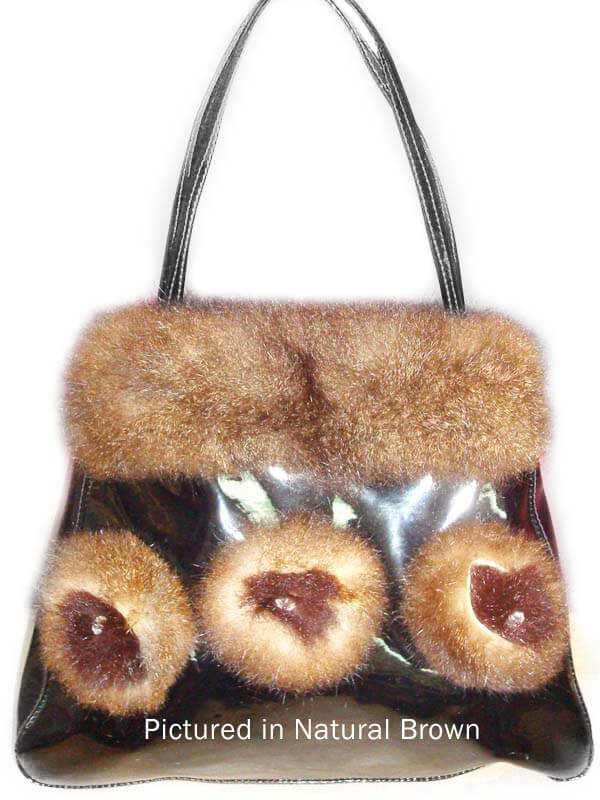 Possum Fur Rose Bag with 3 Roses