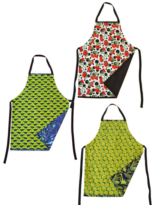Kiwiana Reversible Aprons 3 Pack