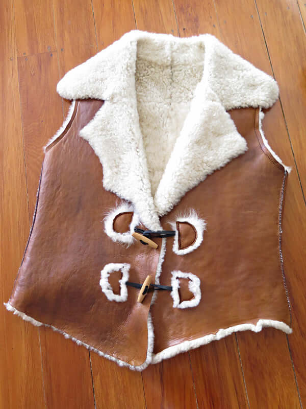 Baby Lamb Skin Raw Edge Vest