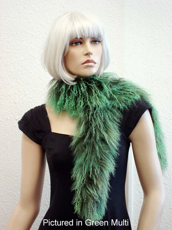 Mongolian Lamb Shaggy Scarf
