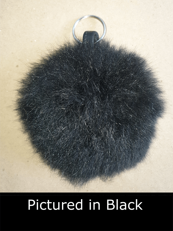 Possum fur pompom key ring holder to never lose keys or bag decoration in variety of colors - great for gifts