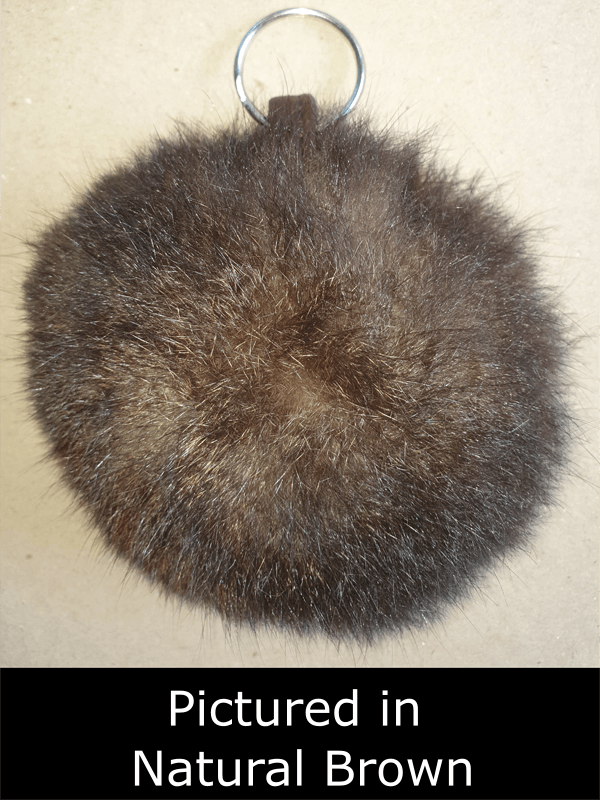 Possum fur pompom key ring holder to never lose keys or bag decoration in variety of colors - great for gifts