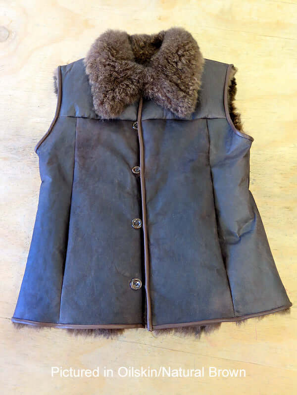 Possum Fur Hunter Vest with buttons