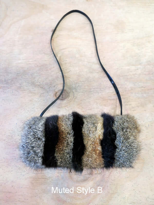 Possum Fur Pencil Case Striped Bag