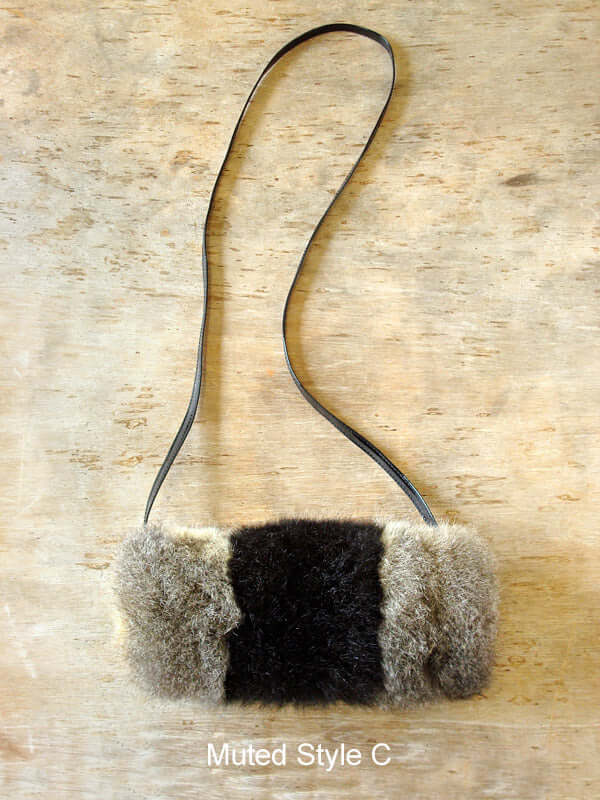 Possum Fur Pencil Case Striped Bag