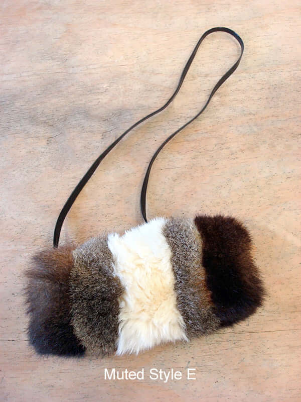 Possum Fur Pencil Case Striped Bag