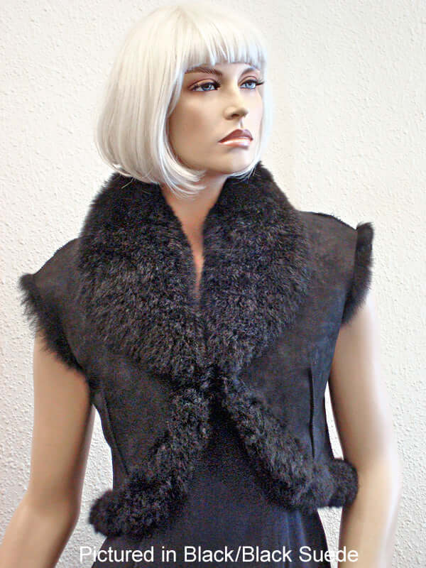 Possum Fur Reversible Bolero Vest