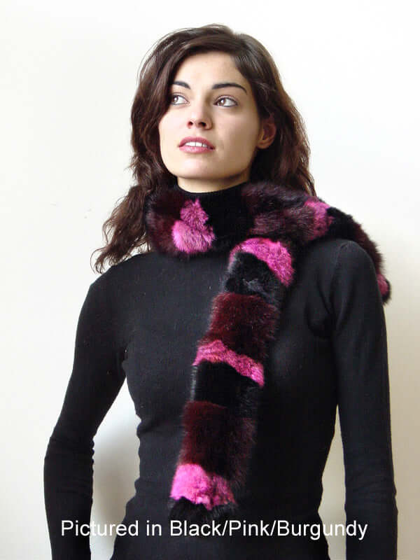 Possum Fur Harlequin Scarf