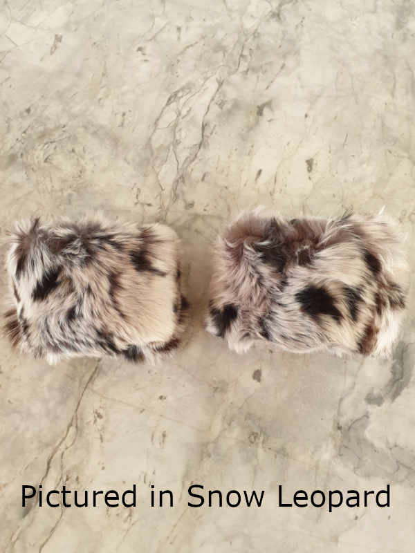 Possum Fur Sleeve Cuffs - Cat Print