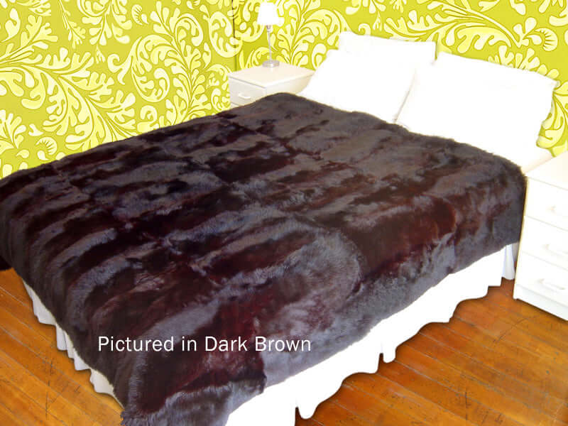 Possum Fur Full Bed Throw - Double