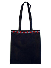 Eco bag hold all out of polypropylene trimmed with Maori design braid