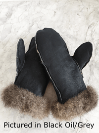 Possum fur glove mittens for warm hands in choice of colors for winter, apres ski or chilblains.