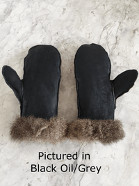 Possum fur glove mittens for warm hands in choice of colors for winter, apres ski or chilblains.