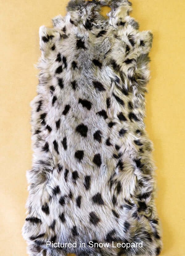 New Zealand possum fur skins are A grade opossum leather hides or pelts laser printed in leopard design