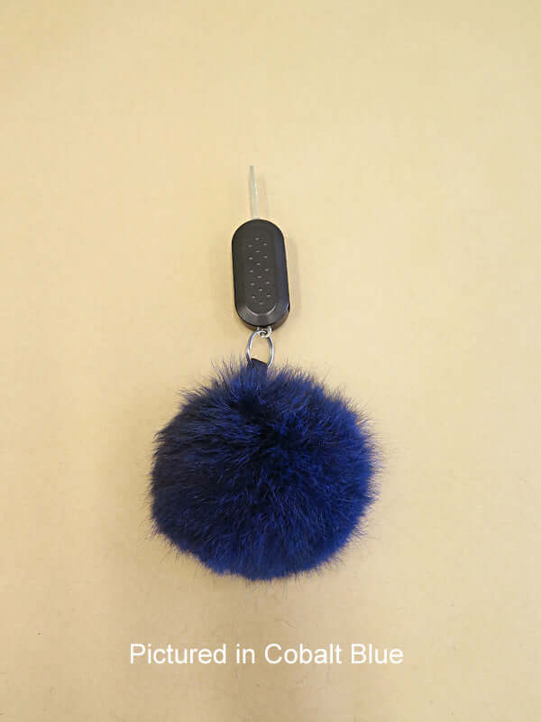Possum fur pompom key ring holder to never lose keys or bag decoration in variety of colors - great for gifts