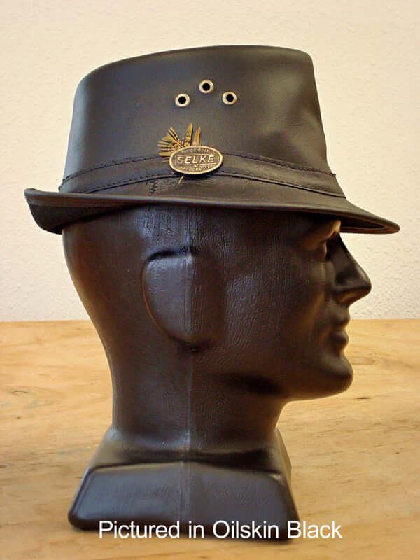 Cowskin Leather Trilby Hat
